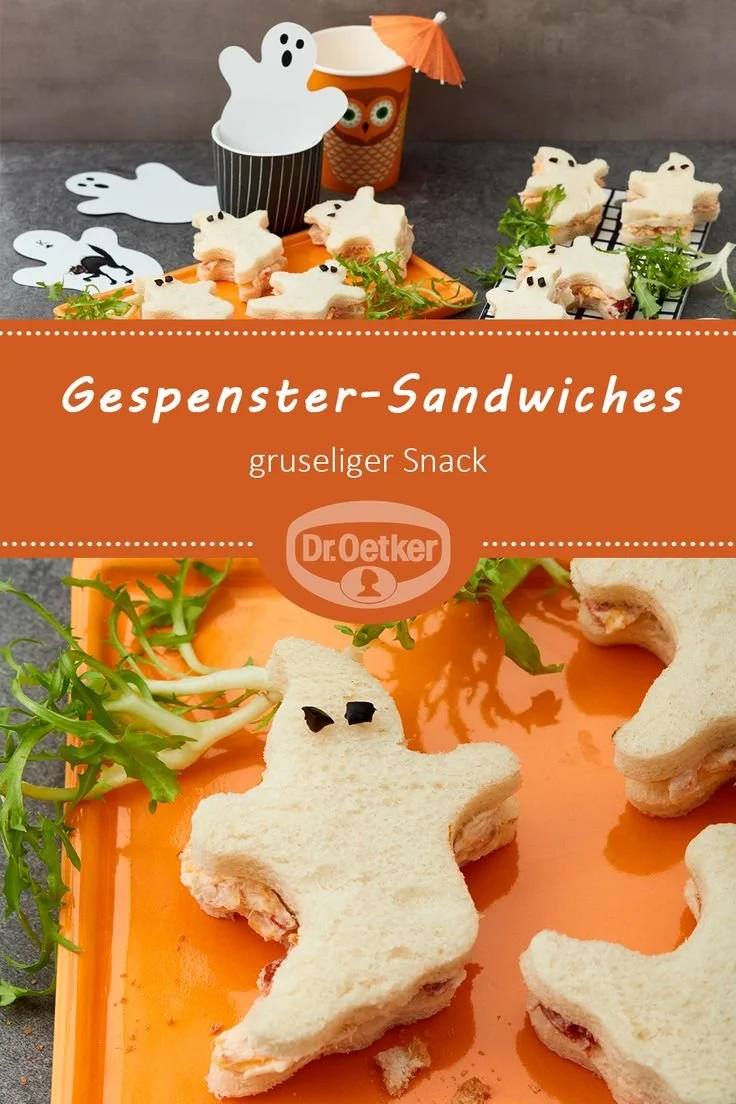 Gespenster-Sandwiches Rezept von Dr. Oetker für Halloween