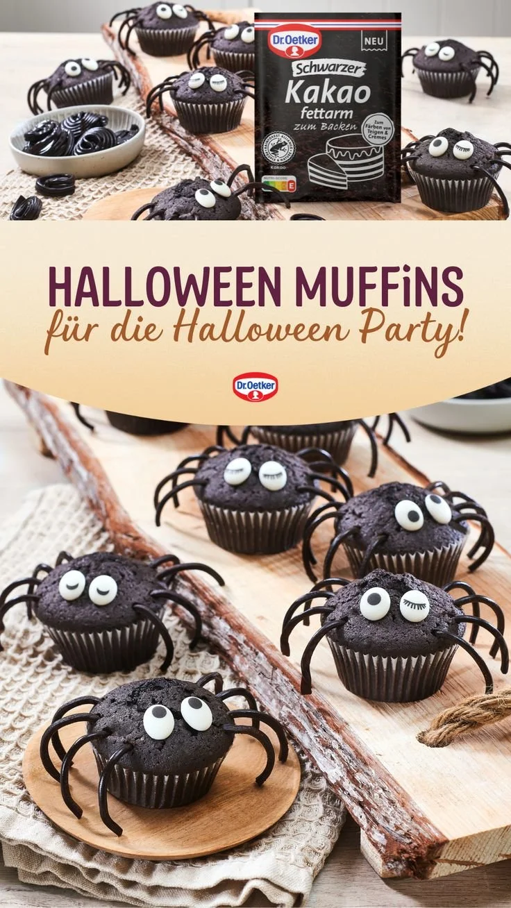 Leckere und gruselige Halloween Muffins für die Halloween Party