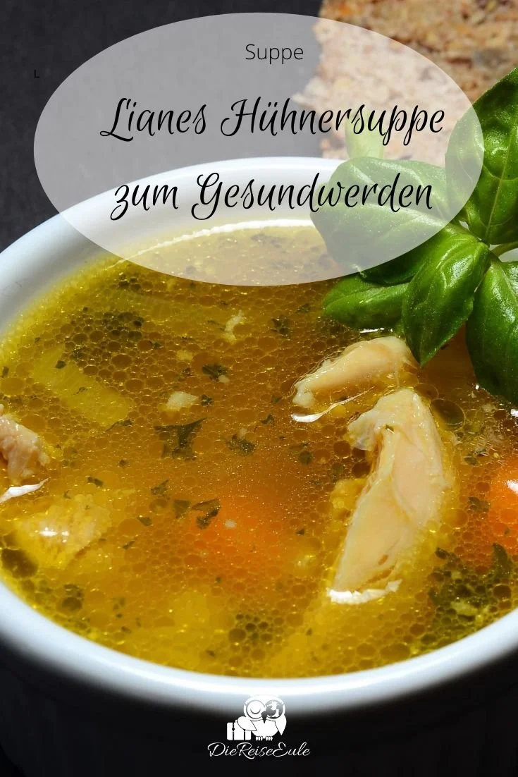 Schmackhafte Hühnersuppe zur Förderung der Gesundheit und des Wohlbefindens.