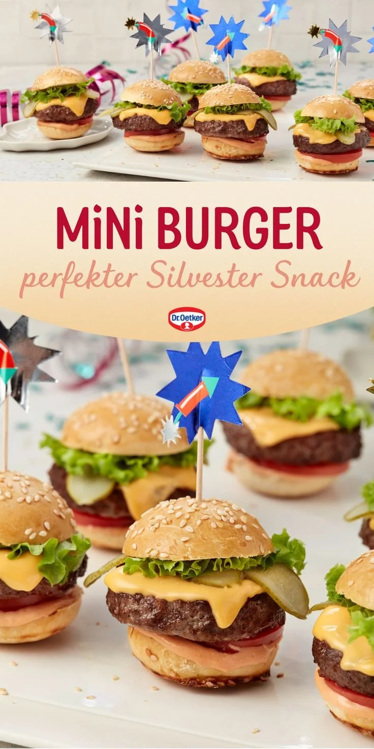 Miniburger Rezept für Silvester-Fingerfood und Snacks