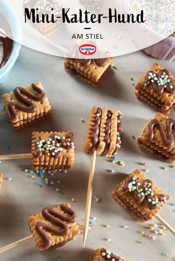 Rezept für Mini-Kalter-Hund am Stiel von Dr. Oetker