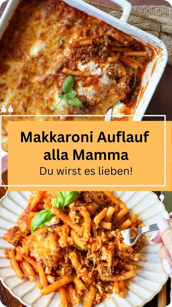Ofen-Makkaroni alla Mamma – cremiges und herzhaftes Nudelgericht aus dem Ofen