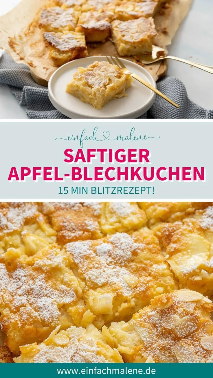 Saftiger Apfel Blechkuchen von Einfach Malene, perfekt für jeden Anlass.