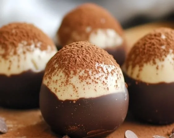 Tiramisu-Kugeln als süßes Fingerfood und Geschenkidee für Gäste.