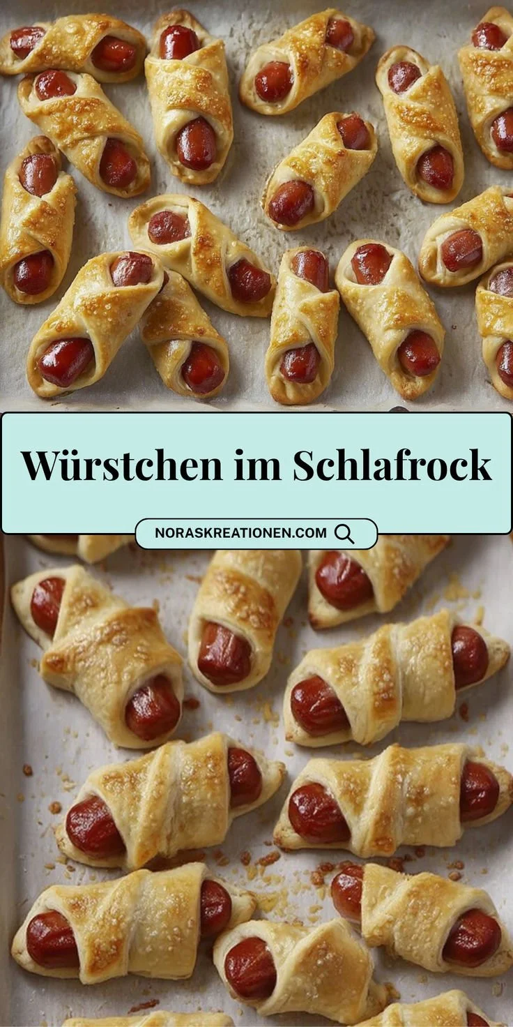 Würstchen im Schlafrock als festliches Fingerfood für Partys